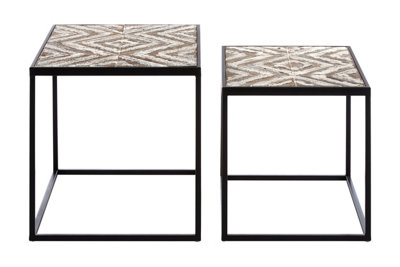 Orsina Stable Design Set Of 2 Side Tables, Stylish Kitchen Side Table ...