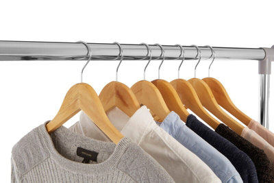 Orsina Stylish Clothes Rack Grey And Chrome Finish Hanging Rail ...