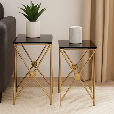 Orsina Stylish Design Gold Finish Side Tables, Versatile Side Table By ...
