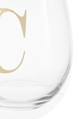Orsina Versatile Letter C Curved Tumbler, Comfortable Grip Tumbler For Parties, Easy Sipping Restaurant Tumbler