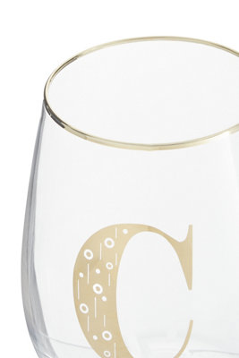Orsina Versatile Letter C Curved Tumbler, Comfortable Grip Tumbler For Parties, Easy Sipping Restaurant Tumbler