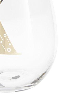 Orsina Versatile Letter K Curved Tumbler, Comfortable Grip Tumbler For Parties, Easy Sipping Restaurant Tumbler
