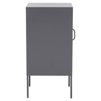 Orsina Versatile One Door Grey Locker, Secured Storage Shelving Locker ...