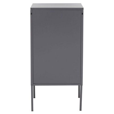 Orsina Versatile One Door Grey Locker, Secured Storage Shelving Locker ...