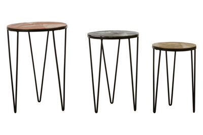 Orsina Versatile Set Of 3 Side Tables, Stylish Round Side Table ...