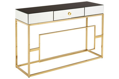 Orsina Vintage Design Console Table, Spacious Lounge Table With Black ...