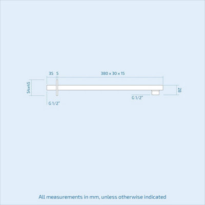 Orta Square Concealed Thermostatic Mixer Valve Hand Held 300mm Shower Head Set - 9