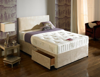 Ortho Classic Orthopaedic Natural Suede Divan Set Double