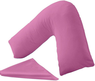 Polycotton L Shaped Pillowcases Orthopedic Head Neck Pregnancy Maternity Leg Support Available In 3 Color - UK