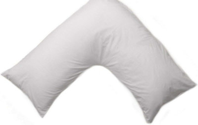 Orthopaedic V-Shaped Pillow Extra Cushioning Support For Head, Neck & Back