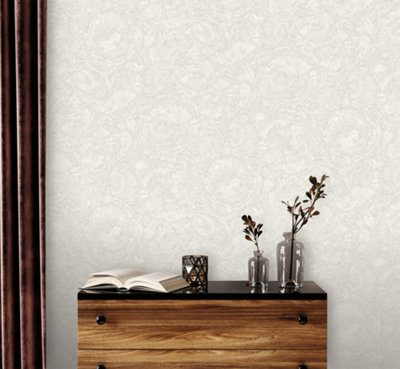 Orvieto Marble Heavyweight Wallpaper  - Ice White