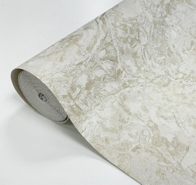 Orvieto Marble luxury textured wallpaper - Neutral