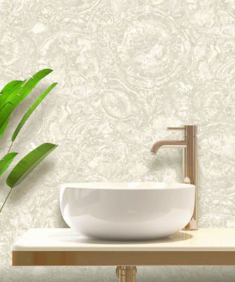 Orvieto Marble luxury textured wallpaper - Neutral