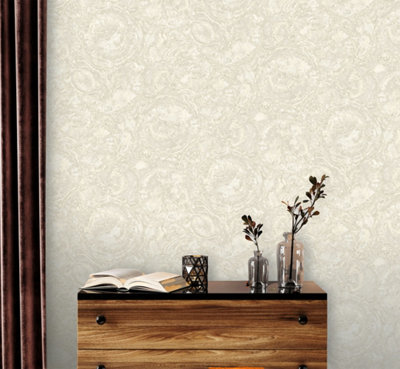 Orvieto Marble luxury textured wallpaper - Neutral