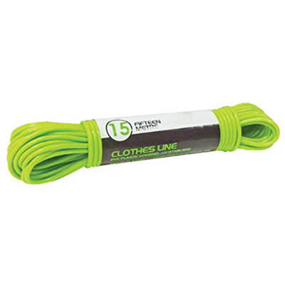 Green PVC Coated Wire Washing Line (15m Long)