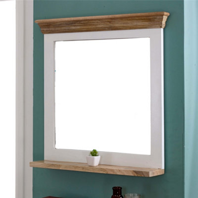 Oscar Mirror Frame With Shelf Solid Mango Wood