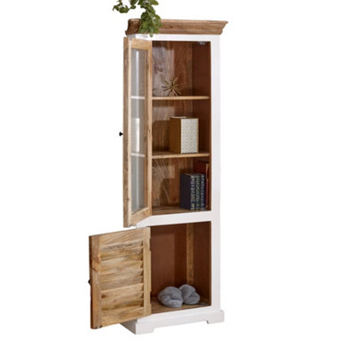 Oscar Wood Bookcase/Display Cabinet - 3 Shelves & 1 Door