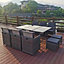 Oseasons Cube KD Rattan 6-12 Seat Dining Set in Grey