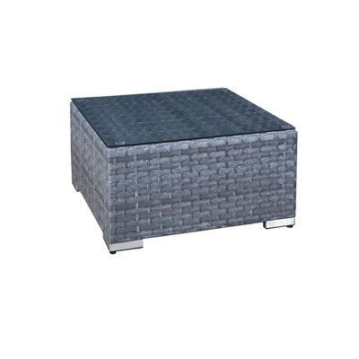 Oseasons Malta Rattan Coffee Table in Ocean Grey