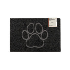 Oseasons Paw Small Embossed Doormat in Black