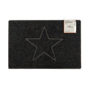 Oseasons Star Large Embossed Doormat in Black