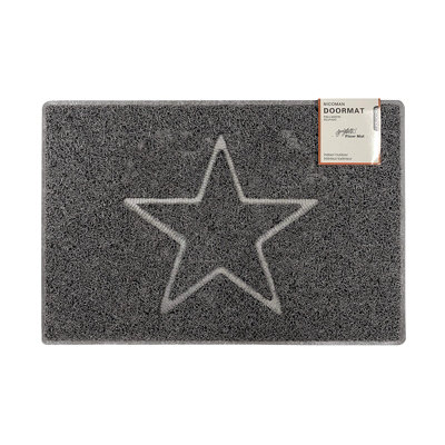 Oseasons Star Large Embossed Doormat in Grey DIY at B&Q