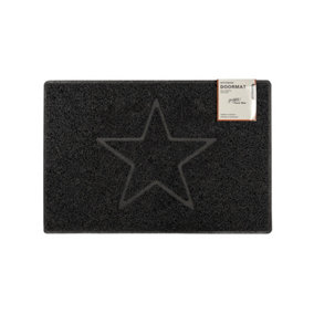 Oseasons Star Small Embossed Doormat in Black