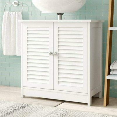 OSLO BATHROOM STORAGE UNDER SINK CABINET, MDF, White Price Comparisons | Compare The Build