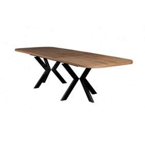 OSLO Rectangle Extendable Dining Table - L280 x W100 x H76 cm - Oak Laminate