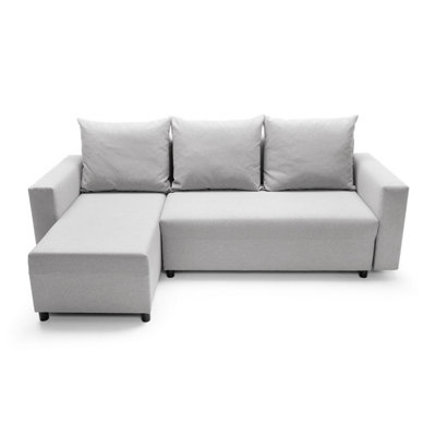 Oslo Reversible Corner Sofa Bed in Light Grey