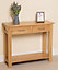 Oslo Solid Oak Console Table with Storage