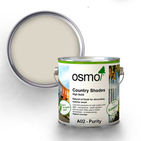 Osmo Country Shades Opaque Natural Oil based Wood Finish for Exterior A02 Purity 2.5L