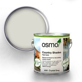 Osmo Country Shades Opaque Natural Oil based Wood Finish for Exterior A04 Crystal Grey 2.5L