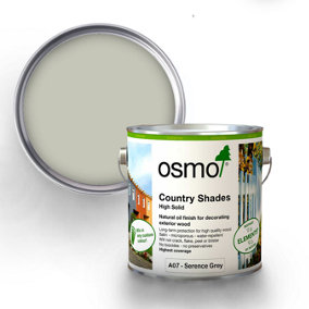 Osmo Country Shades Opaque Natural Oil based Wood Finish for Exterior A07 Serene Grey 125ml Tester Pot