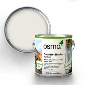 Osmo Country Shades Opaque Natural Oil based Wood Finish for Exterior A13 Nacreous Cloud 2.5L