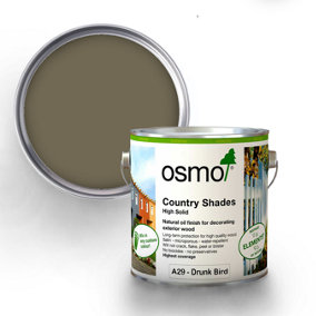 Osmo Country Shades Opaque Natural Oil based Wood Finish for Exterior A29 Drunk Bird 2.5L
