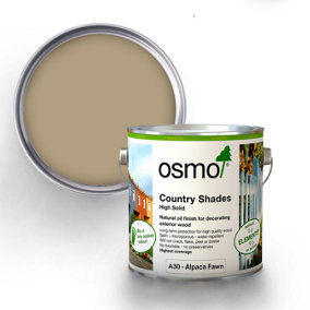 Osmo Country Shades Opaque Natural Oil based Wood Finish for Exterior A30 Alpaca Fawn 2.5L