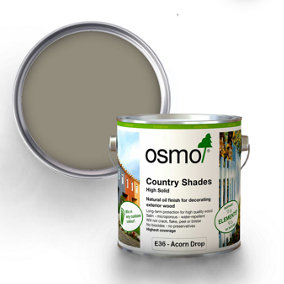 Osmo Country Shades Opaque Natural Oil based Wood Finish for Exterior E36 Acorn Drop 2.5L