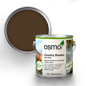 Osmo Country Shades Opaque Natural Oil based Wood Finish for Exterior E38 Brilliant Burrow 2.5L