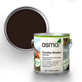 Osmo Country Shades Opaque Natural Oil based Wood Finish for Exterior E40 Coffee Leather 2.5L