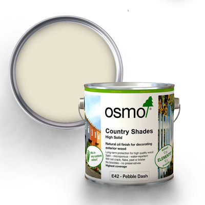 Osmo Country Shades Opaque Natural Oil based Wood Finish for Exterior E42 Pebble Dash 2.5L