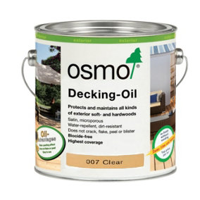 Osmo Decking or Furniture Oil - Teak Oil Clear - 2.5 Litre