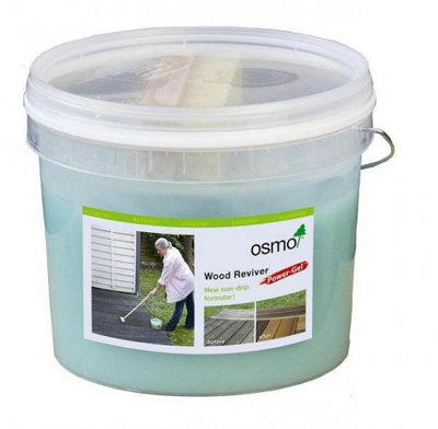 Osmo Exterior Wood Reviver Power Gel (6609) - 2.5 Litre With Decking Cleaning Brush