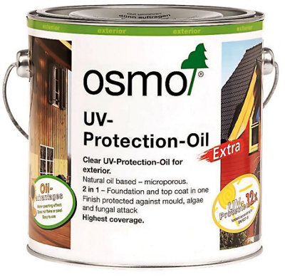 Osmo UV Protection Oil Extra - Clear - Satin with Film Protection - 2.5 Litre