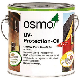 Osmo UV Protection Oil Extra - Clear - Satin with Film Protection - 2.5 Litre