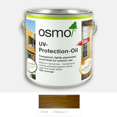 Osmo UV Protection Oil Tints - With Film Protection - Oak Satin - 2.5 Litre