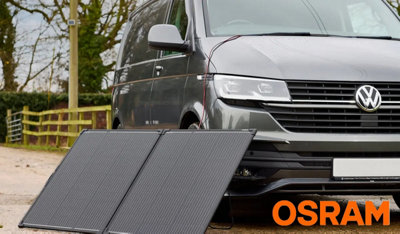 OSRAM BATTERY Charge SOLAR 200W with Controller Portable Power Off-Grid for Campervans, Caravans, and Motorhomes