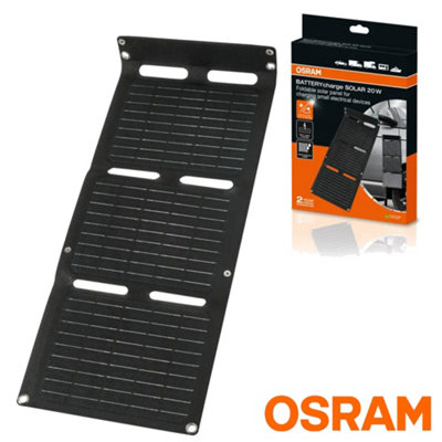 OSRAM BATTERY Charge SOLAR Panel 20W Foldable Charging Phones Tablets