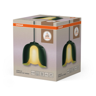 Osram Decor Corolle Pendant Ceiling Light E27 Green