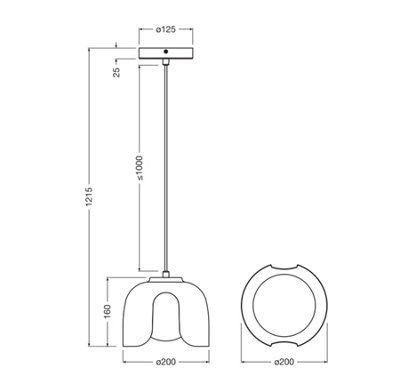Osram Decor Corolle Pendant Ceiling Light E27 Green